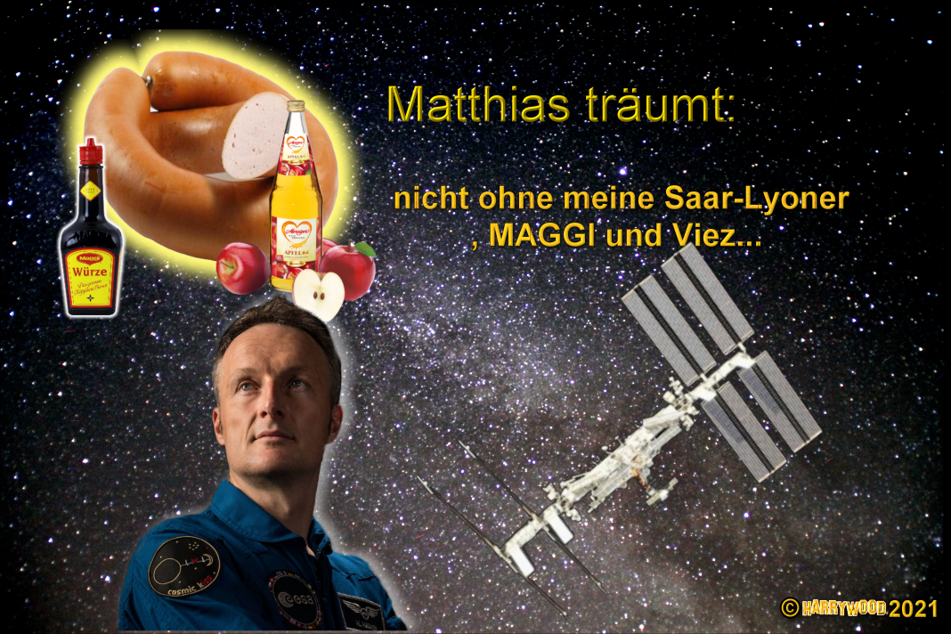 Matthias Maurer Astronaut mit Saar-Lyoner und Maggi